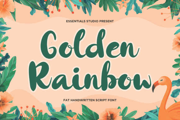 Golden Rainbow: A Fat Handwritten Script Font That Makes Your Message Stick