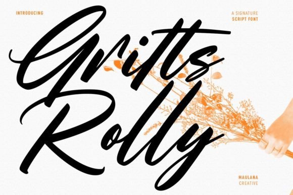 Gritts Rolly: A Friendly, Bold Script Font for Real Small Business Brands