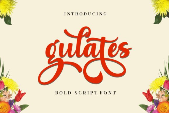 Gulates: A Soft & Sweet Script Typeface for Handmade Creators