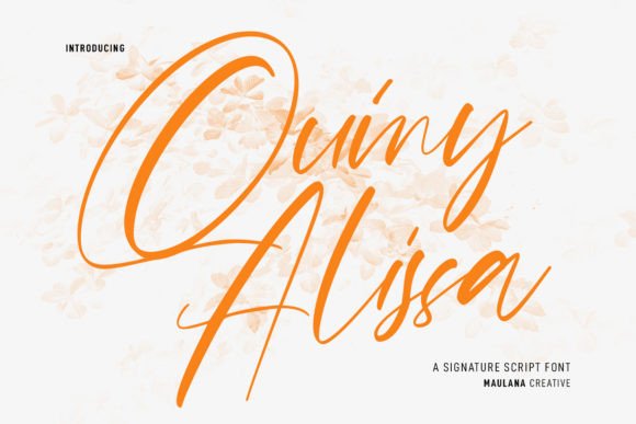 Quiny Alissa: The Script Font That Makes Your Campaign Stand Out