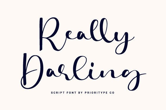 Really Darling: A Handwritten Script Font for Digital Charm