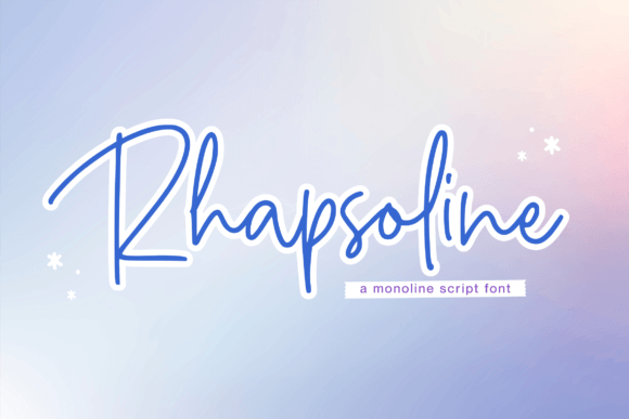 Rhapsoline: A Monoline Script Font That Makes Your Campaign Stand Out